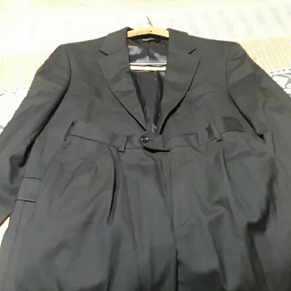 Joseph A. Bank Black Wool Suit